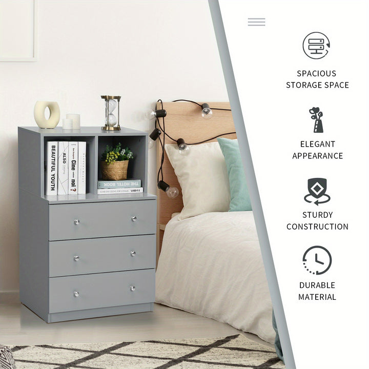 Chest Of Three Drawers With Two Cubbies