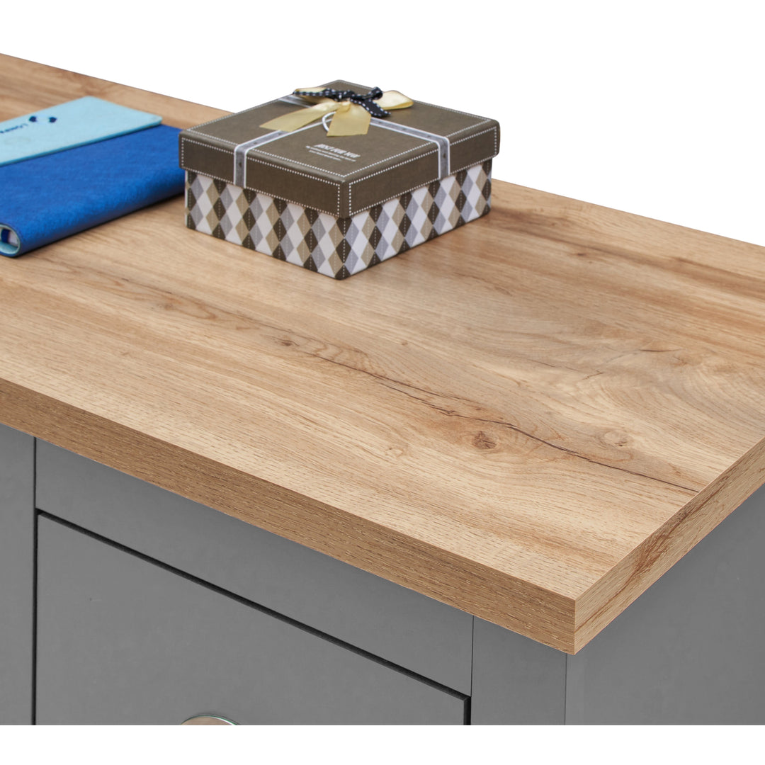 Study Home Office Desk with Four Roomy Drawers and a Filing Drawer