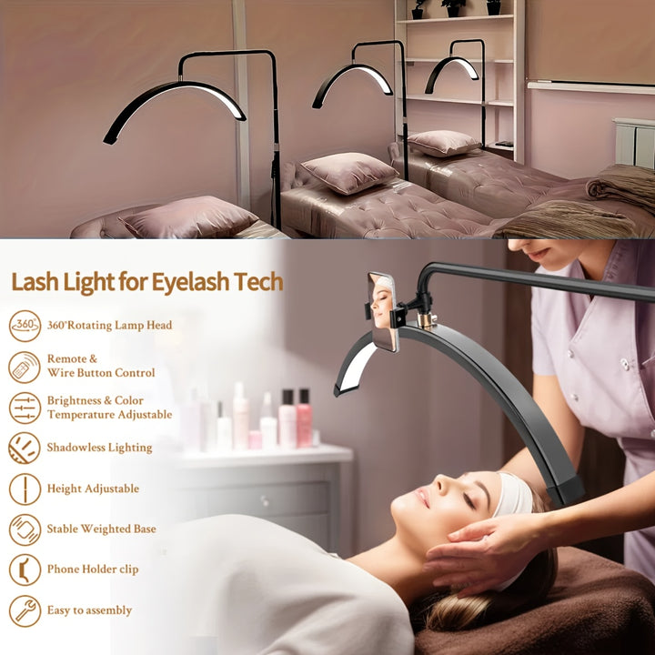 Contemporary Half Round LED Beauty Floor Lamp