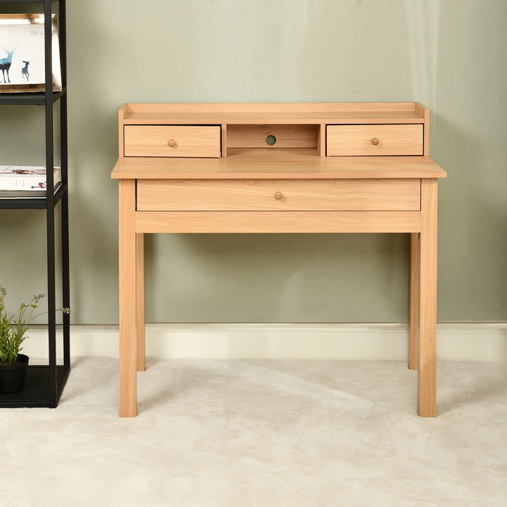 Classic Home Study Wood Grain Desk With Drawers